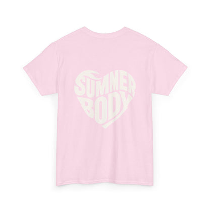 LOVE SUMMERBODY | Unisex Heavy Cotton Graphic T-Shirt | Casual Outings, Beach Days, Gift for Fitness Lovers, Outdoor Adventures