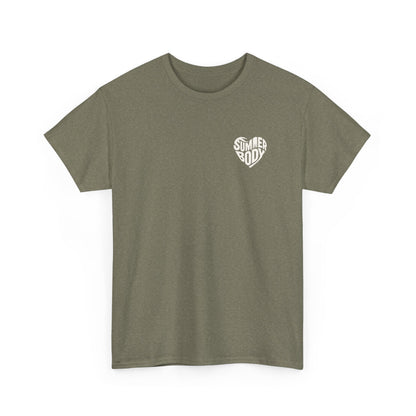 LOVE SUMMERBODY | Unisex Heavy Cotton Graphic T-Shirt | Casual Outings, Beach Days, Gift for Fitness Lovers, Outdoor Adventures