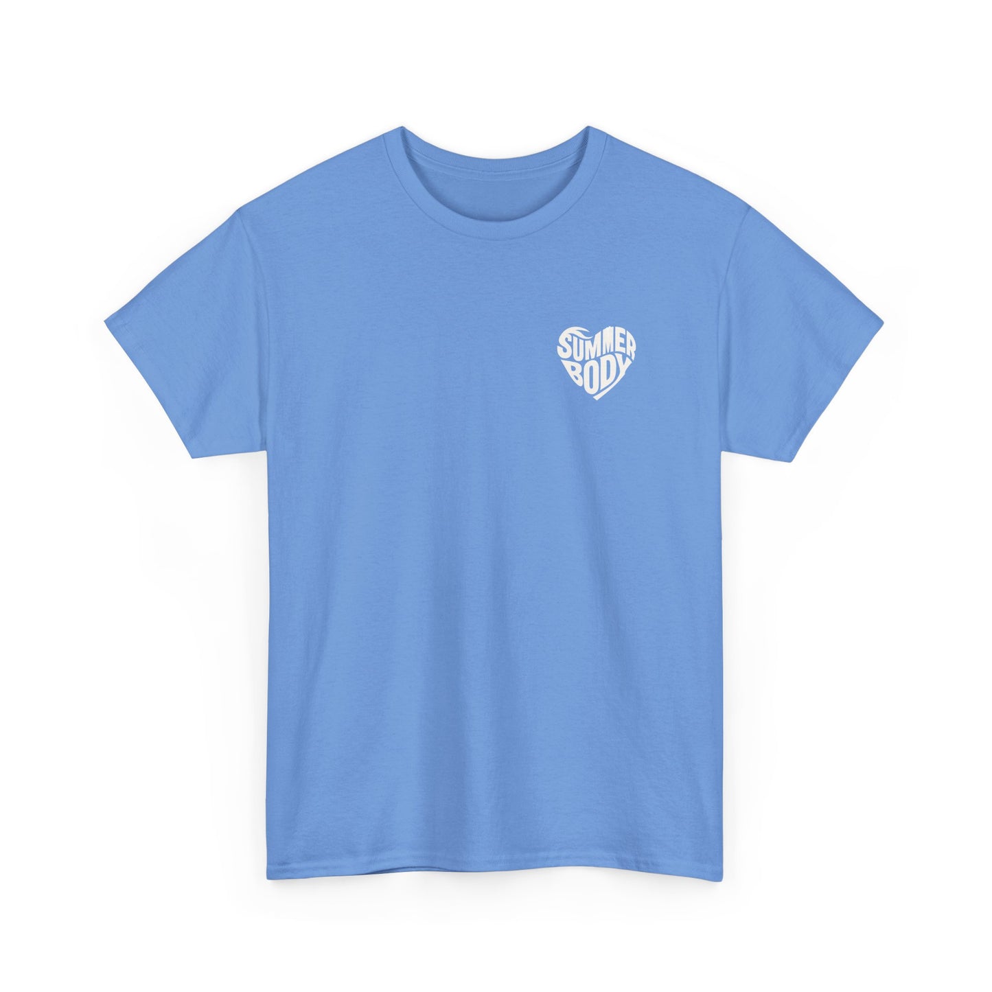 LOVE SUMMERBODY | Unisex Heavy Cotton Graphic T-Shirt | Casual Outings, Beach Days, Gift for Fitness Lovers, Outdoor Adventures